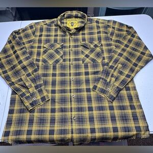 Dixxon Flannel Company Gravel Pit Men’s XL yellow black long sleeve